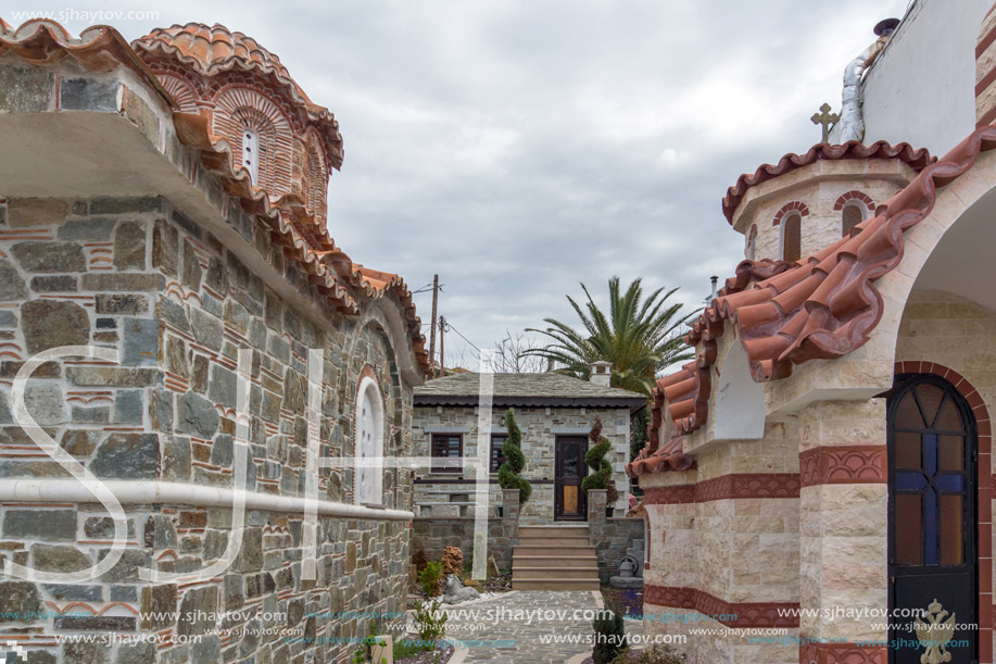 Small churches in Ouranopoli, Athos, Chalkidiki, Central Macedonia, Greece