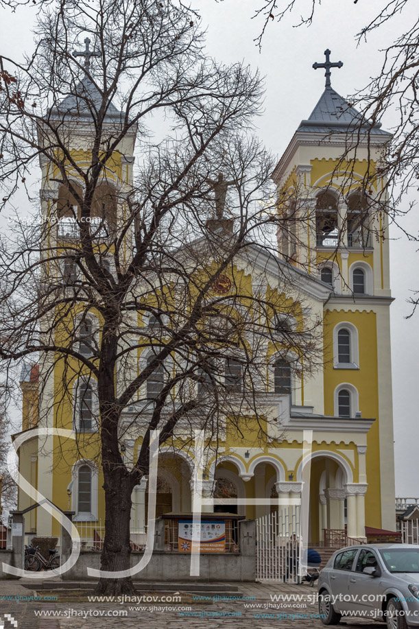 RAKOVSKI, BULGARIA - DECEMBER 31 2016: The Roman Catholic church Most holy Heart of Jesus in town of Rakovski, Bulgaria