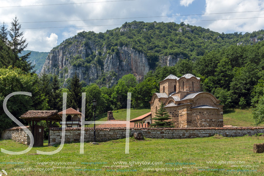 Amazing view of medieval Poganovo Monastery of St. John the Theologian, Serbia