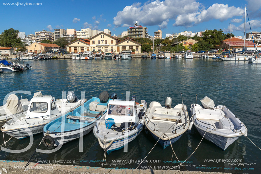 ALEXANDROUPOLI, GREECE - SEPTEMBER 23, 2017:  Port and Panorama to town of Alexandroupoli, East Macedonia and Thrace, Greece