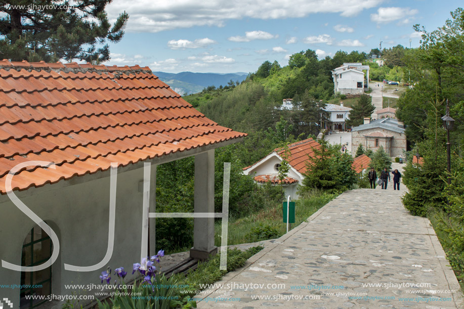 KRASTOVA GORA, BULGARIA - MAY 25, 2013: Amazing view of churches in  Krastova gora (Cross Forest) , Rhodope mountain, Bulgaria