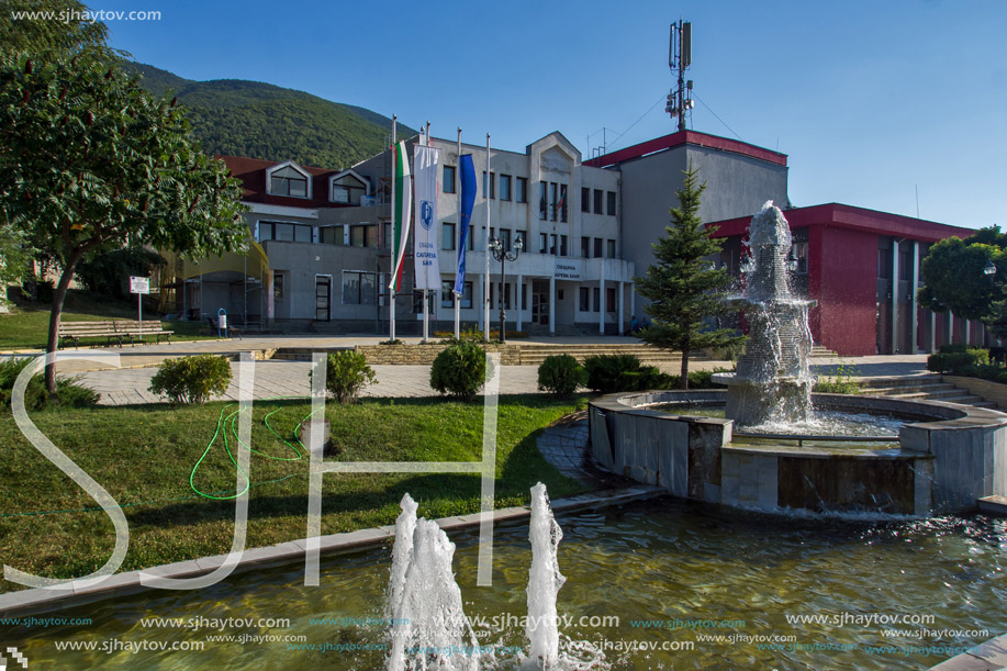 SAPAREVA BANYA, BULGARIA- AUGUST 13, 2013: Center of Spa Resort of Sapareva Banya, Bulgaria
