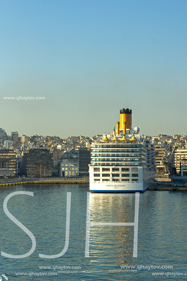 PIRAEUS, GREECE - APRIL 30, 2013: Port of city of Piraeus, Athens, Attica, Greece