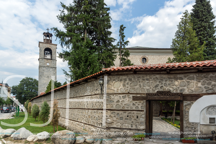 BANSKO, BULGARIA - AUGUST 13, 2013: The Church of the Holy Trinity in town of Bansko, Blagoevgrad Region, Bulgaria