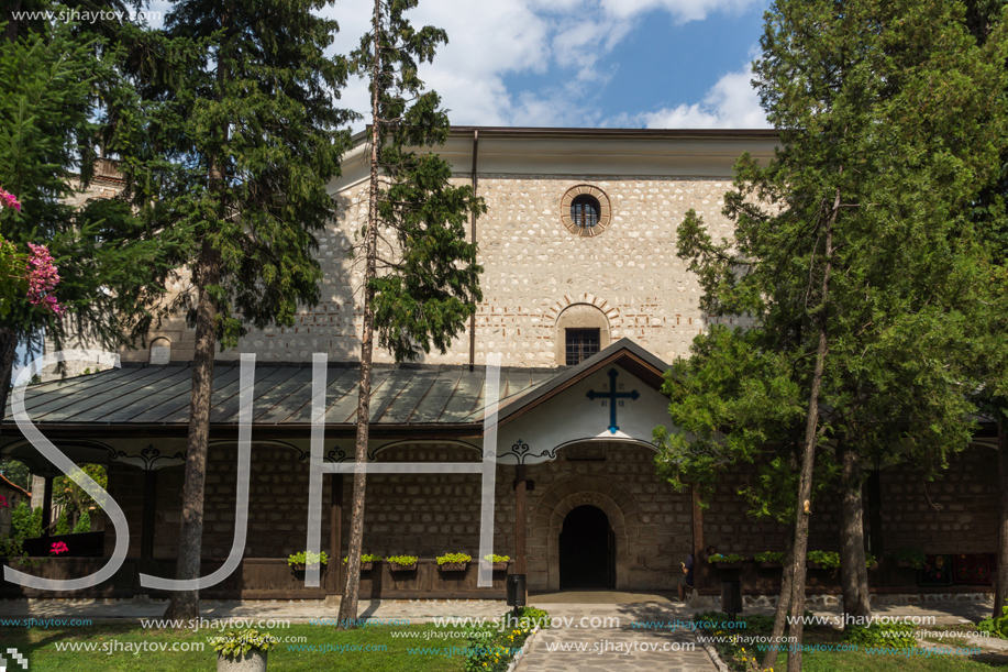 BANSKO, BULGARIA - AUGUST 13, 2013: The Church of the Holy Trinity in town of Bansko, Blagoevgrad Region, Bulgaria