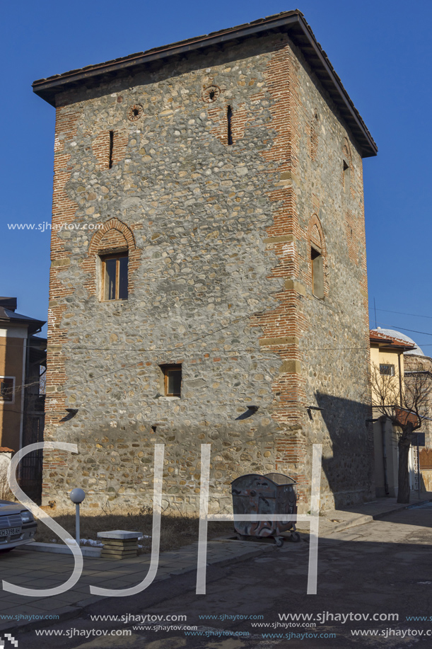 KYUSTENDIL, BULGARIA - JANUARY 15, 2015: Pirgova Tower from Ottoman period in Town of Kyustendil, Bulgaria
