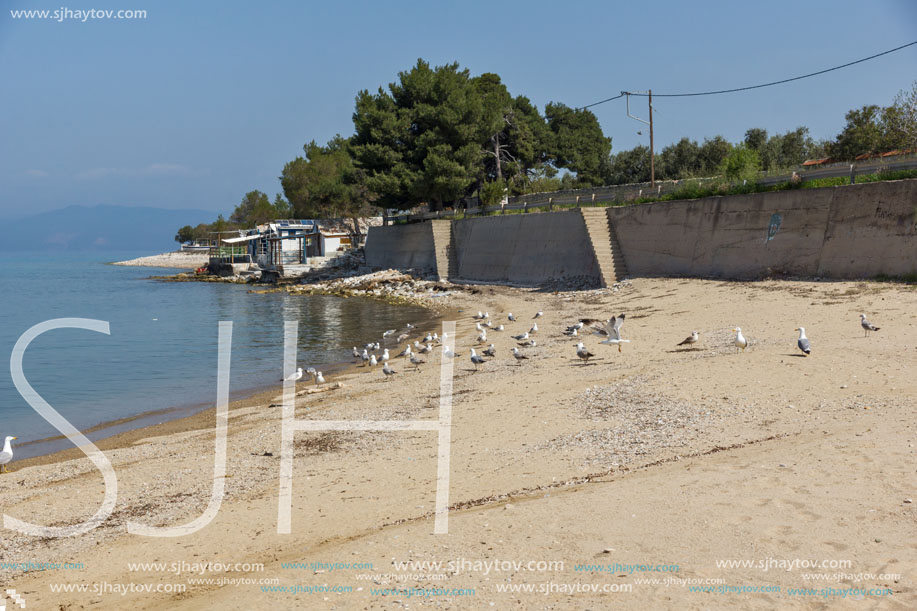 THASSOS, GREECE - APRIL 5, 2016:  Port of Skala Kallirachis, Thassos island, East Macedonia and Thrace, Greece