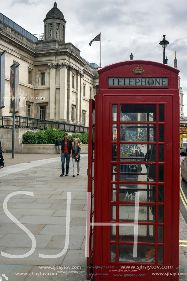 LONDON, ENGLAND - JUNE 16 2016: The National Gallery on Trafalgar Square, London, England, United Kingdom