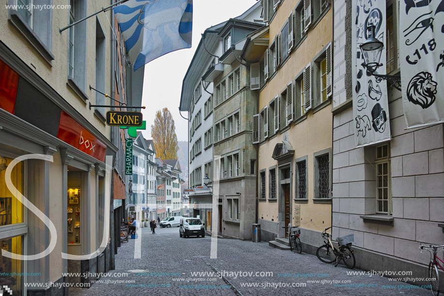 LUCERNE, SWITZERLAND - OCTOBER 28, 2015: Old town and the historic center of City of Luzern, Switzerland