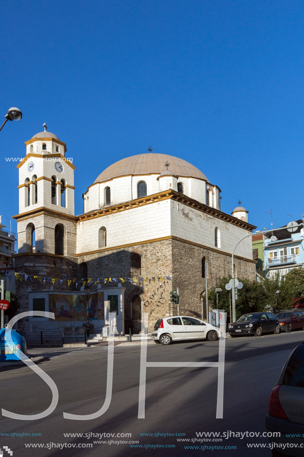 KAVALA, GREECE - DECEMBER 27, 2015:  Orthodox church in Kavala, East Macedonia and Thrace, Greece