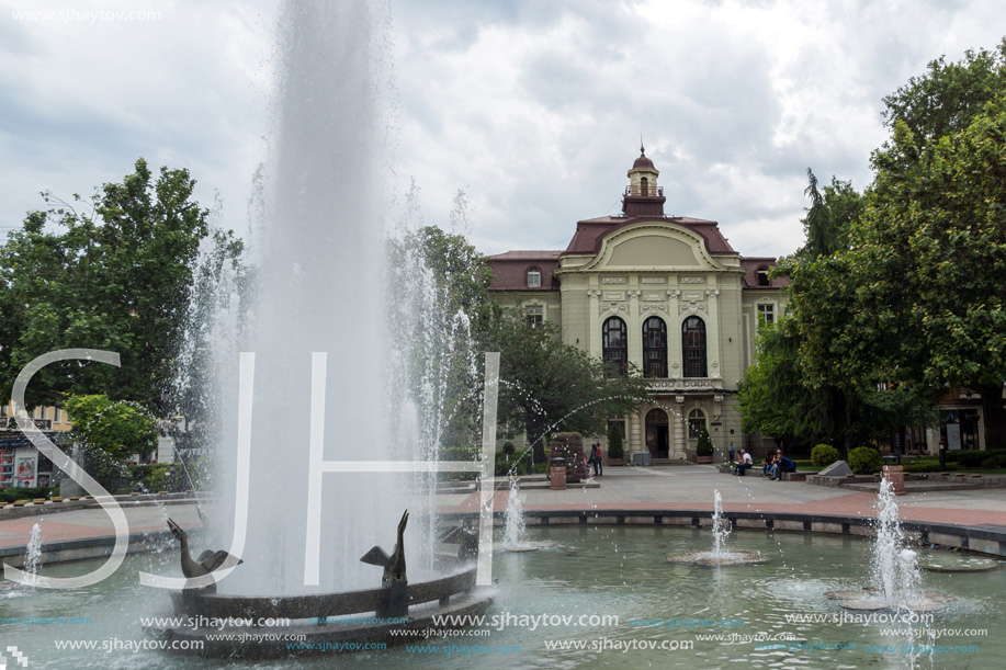 PLOVDIV, BULGARIA - MAY 25, 2018:  Building of City Hall in center of city of Plovdiv, Bulgaria
