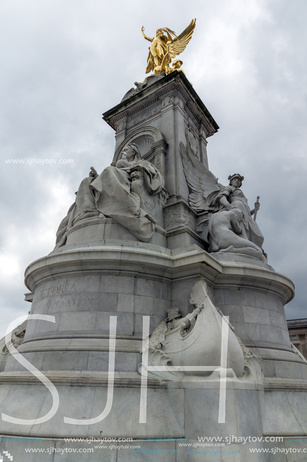 LONDON, ENGLAND - JUNE 17, 2016: Queen Victoria Memorial in front of Buckingham Palace, London, England, United Kingdom