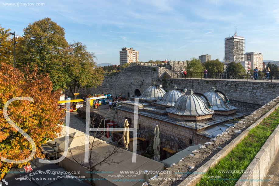 NIS, SERBIA- OCTOBER 21, 2017: Inside view of Fortress and park in City of Nis, Serbia
