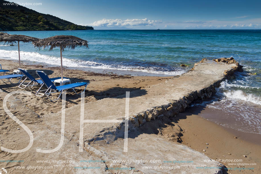 Amazing Seascape of Porto Kaminia beach, Zakynthos island, Greece