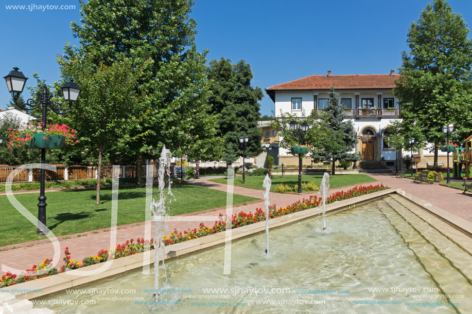 TRYAVNA, BULGARIA - JULY 6, 2018: Center of historical town of Tryavna, Gabrovo region, Bulgaria