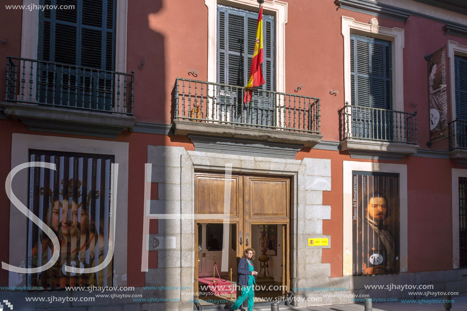MADRID, SPAIN - JANUARY 24, 2018: Morning view of Museum of Romanticism in City of Madrid, Spain
