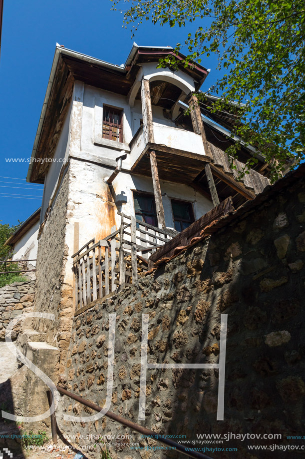 KRATOVO, MACEDONIA - JULY 21, 2018: Old Houses at the center of town of Kratovo, Republic of Macedonia