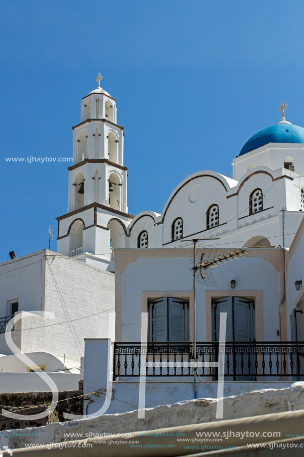 Church in Cyclades Islands, Santorini, Thira, Pirgou Kallistis, Venetian Castle