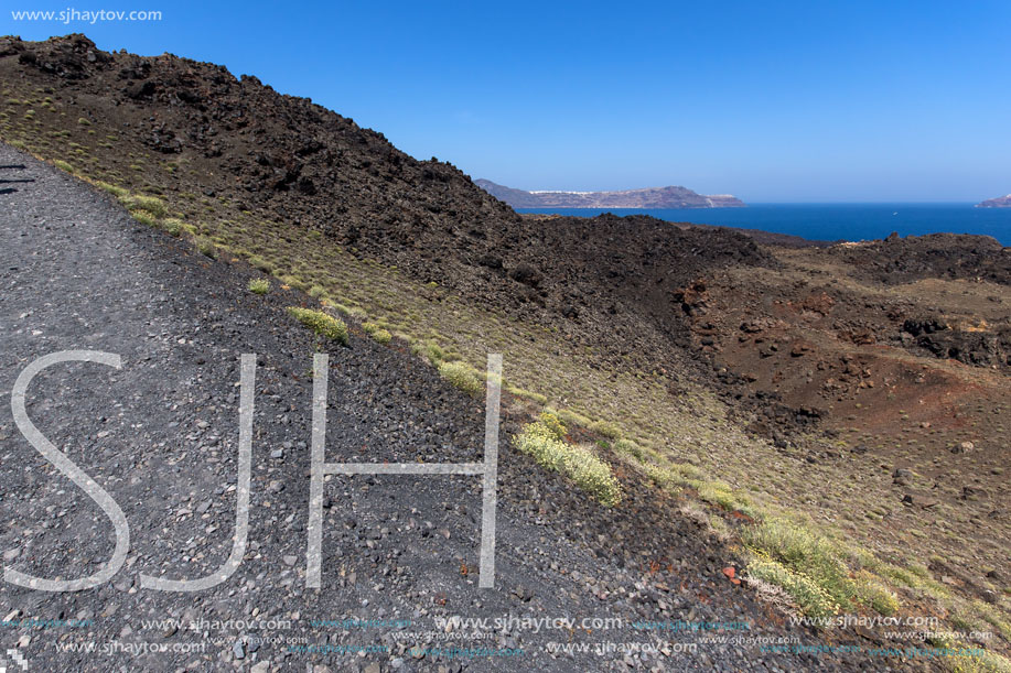 Santorini view from volcano