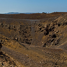 Crater of the volcano of Santorini Island