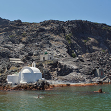 Church to hot volcanic springs,  Santorini, Thira Island,  Cyclades Islands