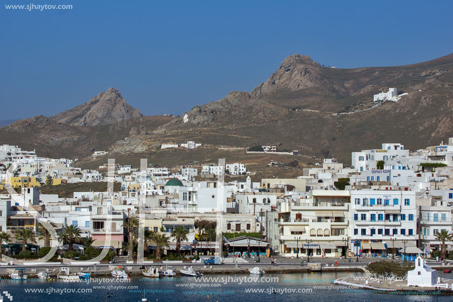 Landscape of Naxos town, Cyclades Islands