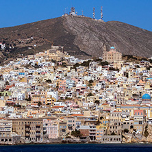 Landscape of Ermoupoli town, Syros, Cyclades Islands