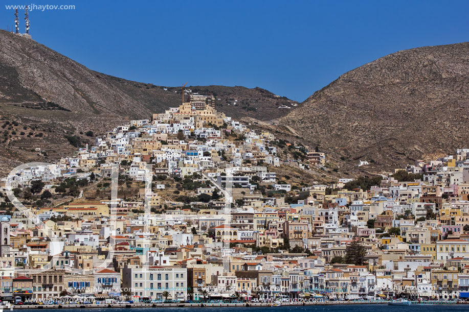 Landscape of Ermoupoli town, Syros, Cyclades Islands