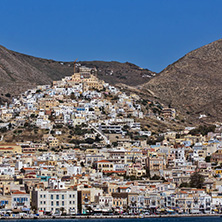 Landscape of Ermoupoli town, Syros, Cyclades Islands