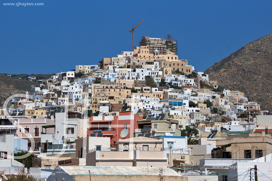 Landscape of Ermoupoli town, Syros, Cyclades Islands