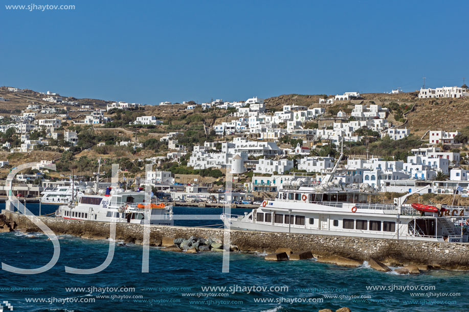 Port on the island of Mykonos, Cyclades Islands