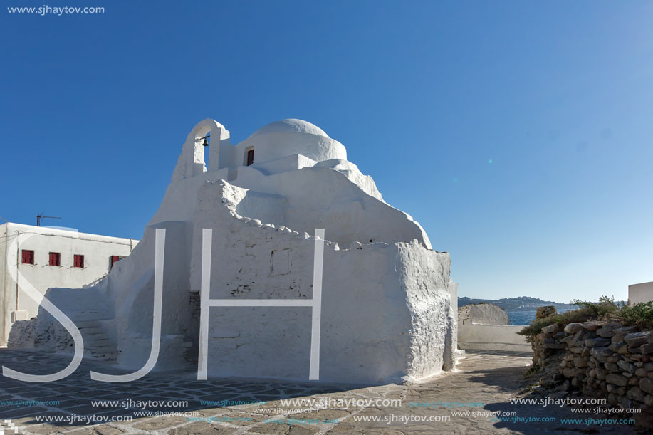 White Church on the island of Mykonos, Cyclades Islands