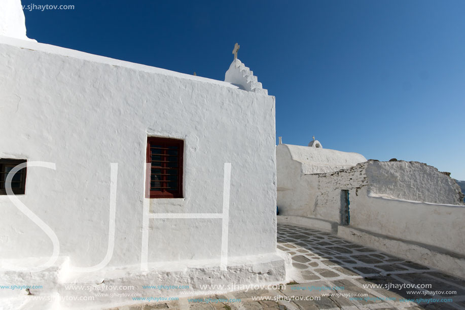 White Church on the island of Mykonos, Cyclades Islands