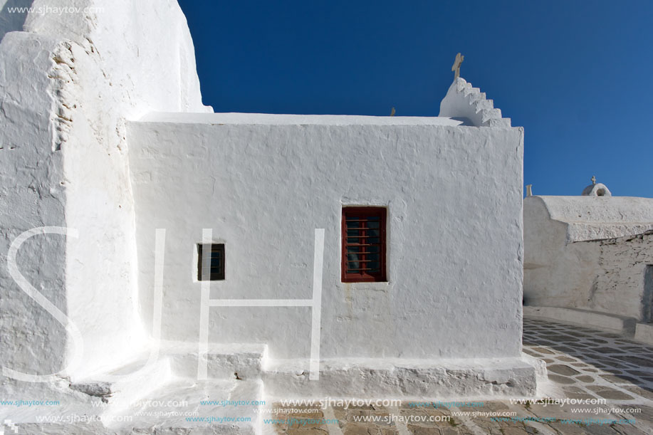 White Church on the island of Mykonos, Cyclades Islands