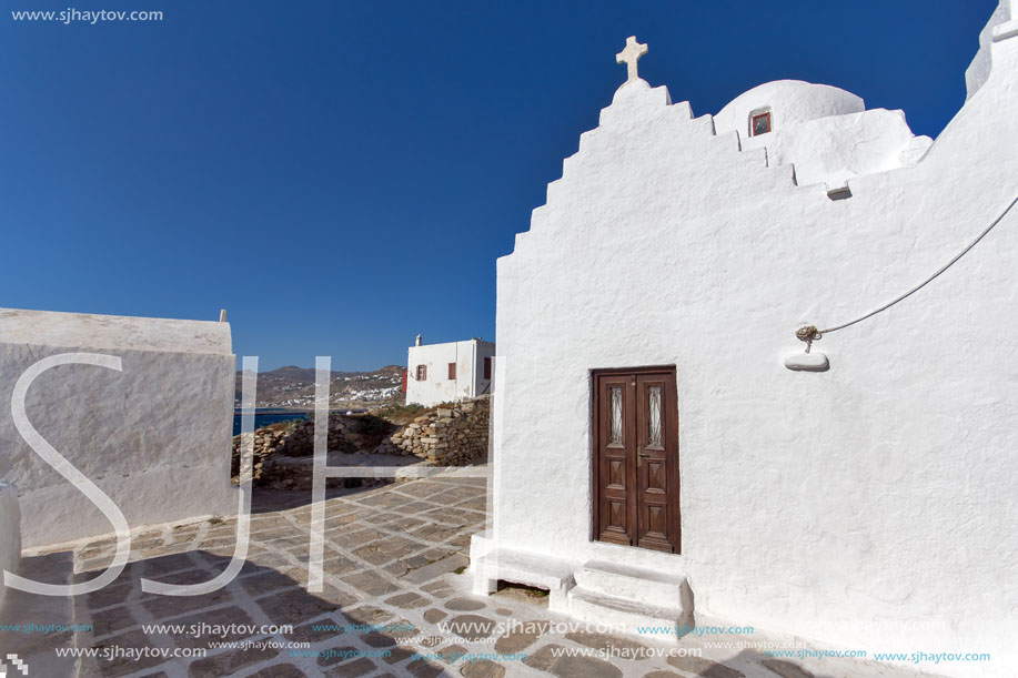 White Church on the island of Mykonos, Cyclades Islands
