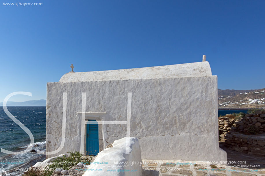 White Church on the island of Mykonos, Cyclades Islands