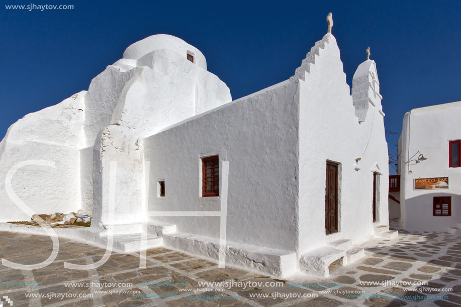 White Church on the island of Mykonos, Cyclades Islands