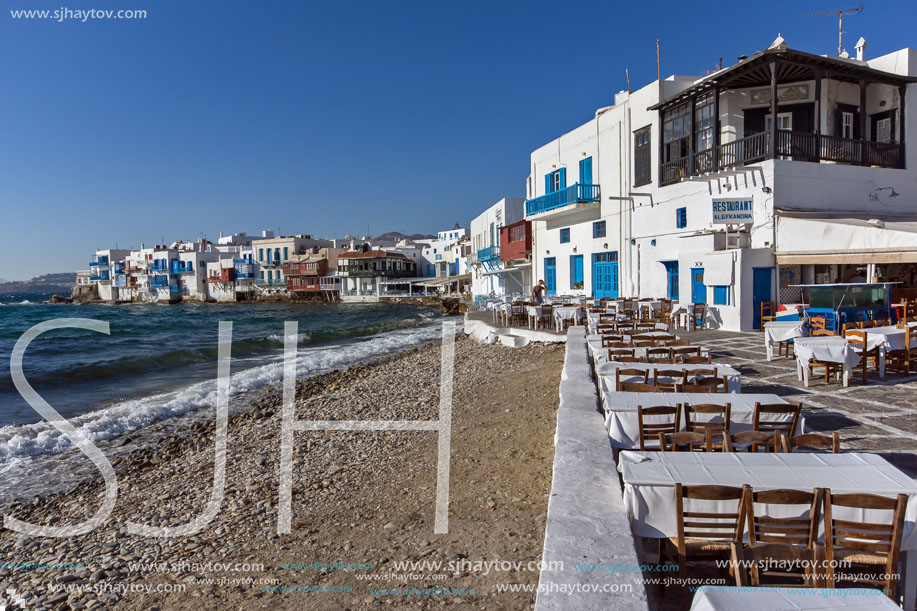 Little Venice at Mykonos Island, Cyclades Islands