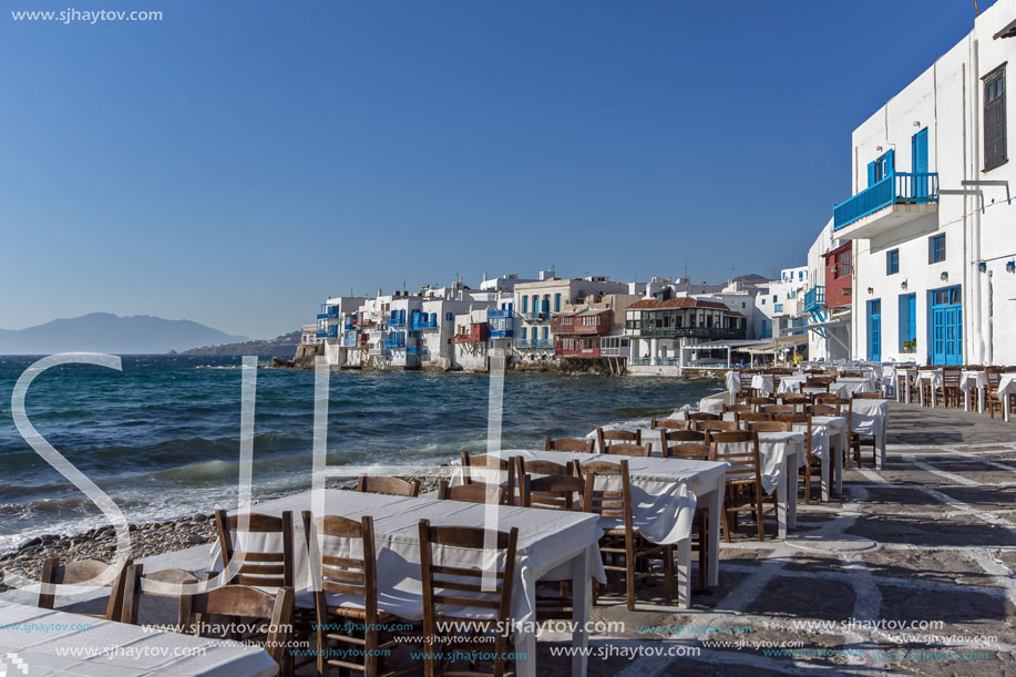 Little Venice at Mykonos Island, Cyclades Islands