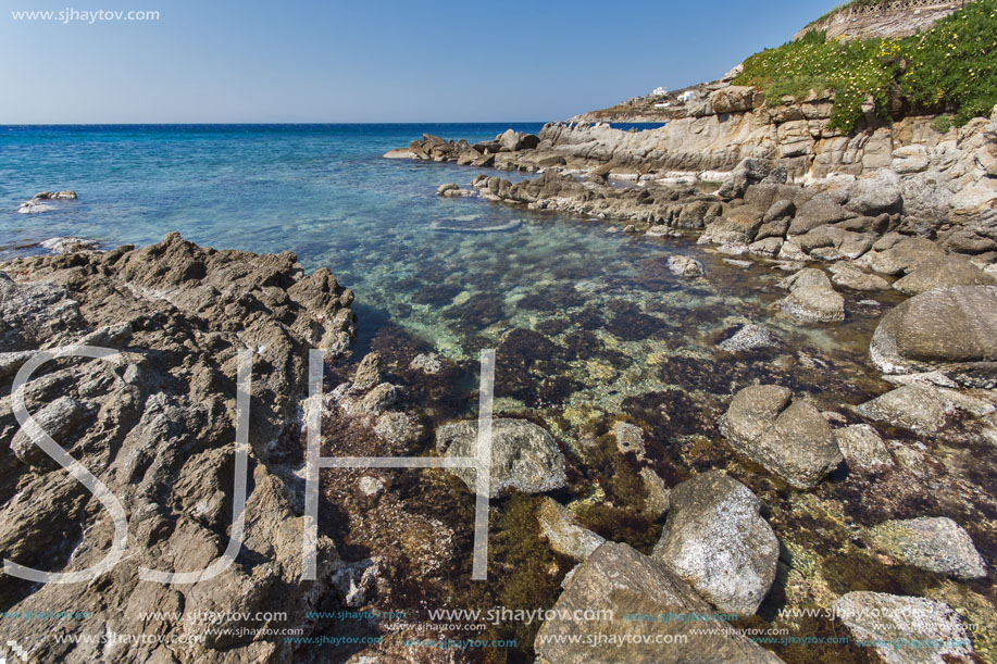 Platis Gialos Beach on the island of Mykonos, Cyclades Islands