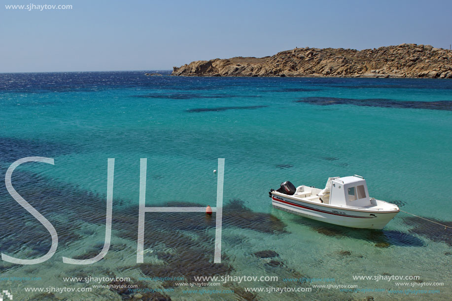 Paranga Beach on the island of Mykonos, Cyclades Islands