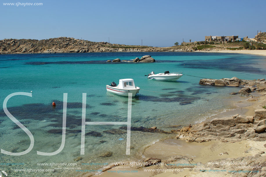 Paranga Beach on the island of Mykonos, Cyclades Islands