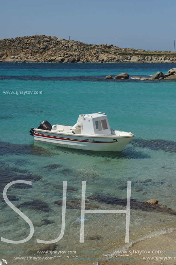 Paranga Beach on the island of Mykonos, Cyclades Islands