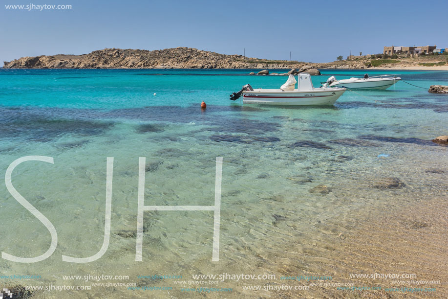 Paranga Beach on the island of Mykonos, Cyclades Islands