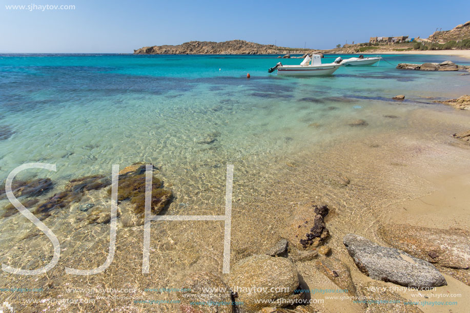 Paranga Beach on the island of Mykonos, Cyclades Islands