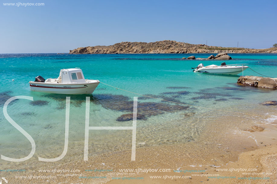 Paranga Beach on the island of Mykonos, Cyclades Islands