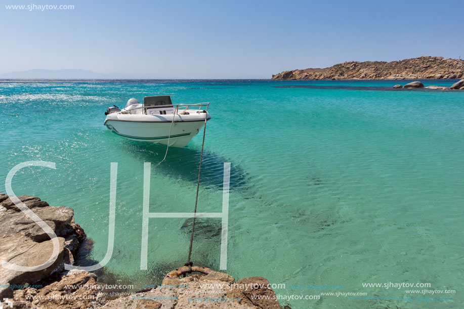 Paranga Beach on the island of Mykonos, Cyclades Islands