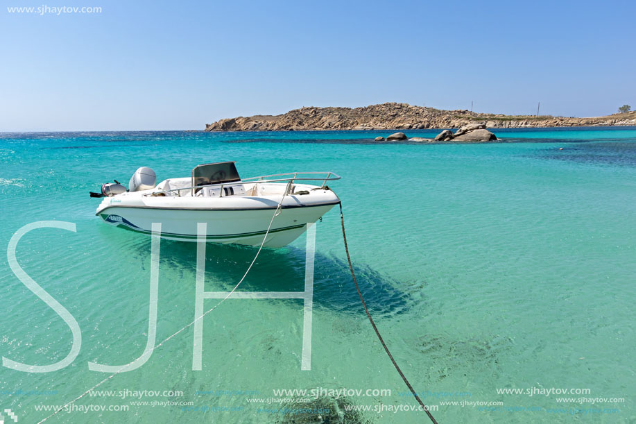 Paranga Beach on the island of Mykonos, Cyclades Islands