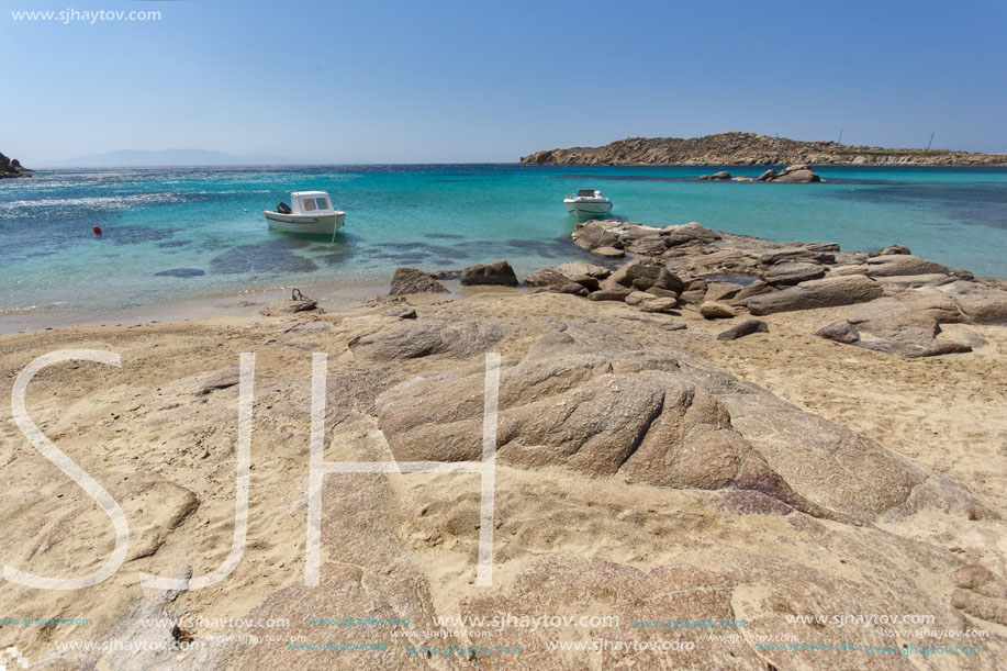 Paranga Beach on the island of Mykonos, Cyclades Islands