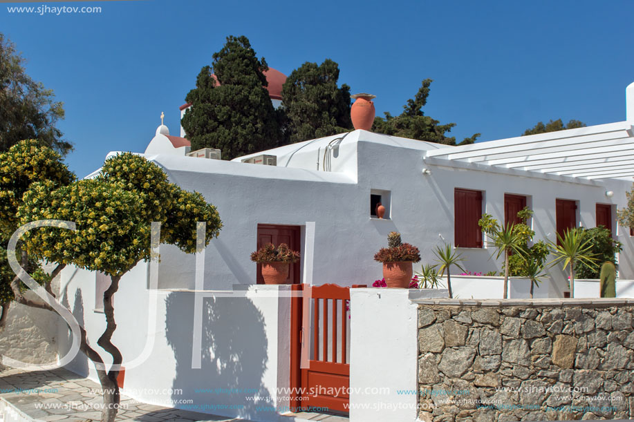 White Church on the island of Mykonos, Cyclades Islands